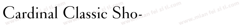 Cardinal Classic Sho字体转换